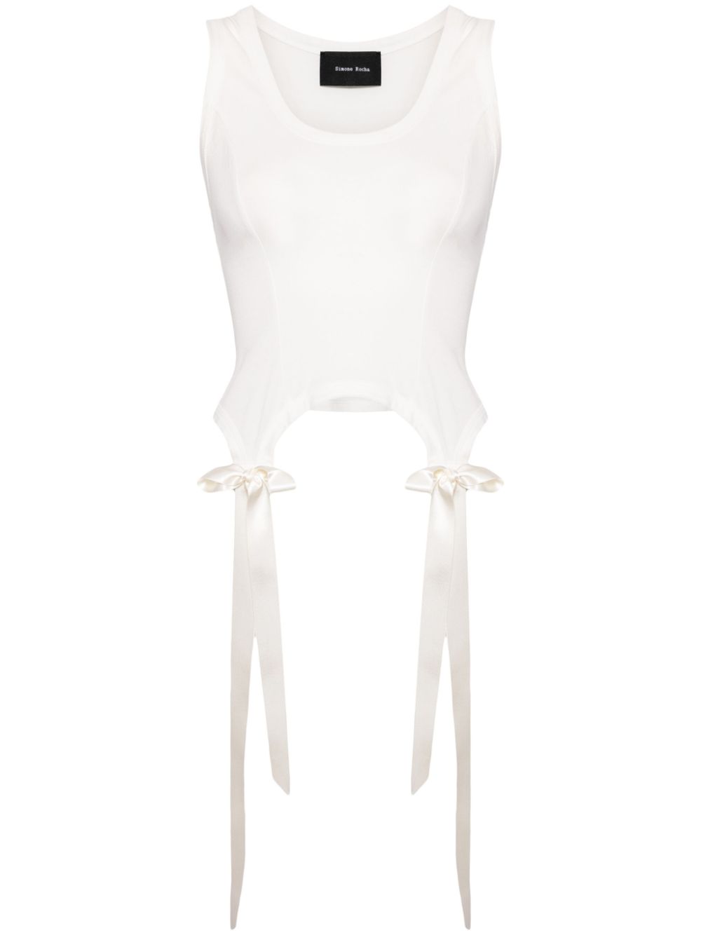 初売り 福袋 Ecru Easy Bow Tails tank Simone Rocha - women - SIMONE ROCHA Tシャツ(半袖/袖なし)
